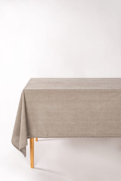 Tiseco Home Studio - Tafelkleed MYRNA - - 100% katoen - Gemakkelijk onderhoud, tijdloze elegantie - Ivoor - Taupe