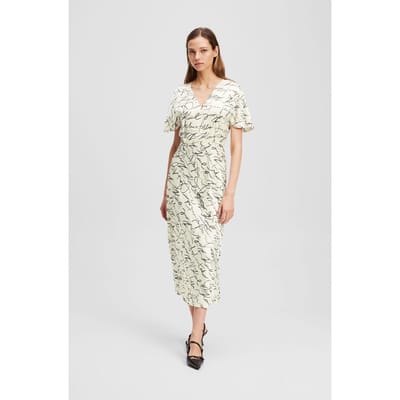 Karl Lagerfeld Satin Dress Scribble Taglia: 38 | Abiti Midi Outlet | Donna