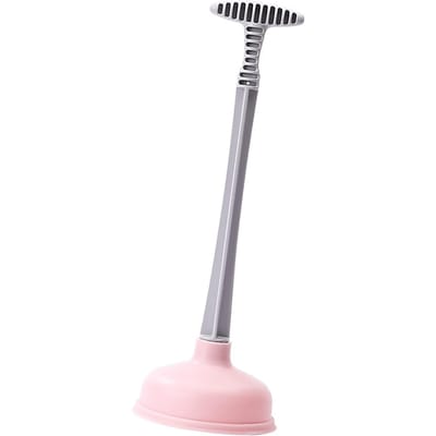Déboucheur de toilettes Caoutchouc Plastique Forte Aspiration Efficace Déboucheur de Drain de Toilettes pour Salle de Bain Pinkish