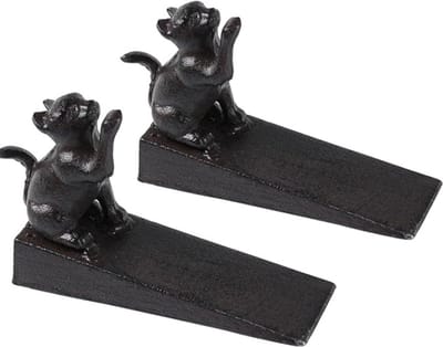 Gietijzeren deurstopper - antiek design met handvat