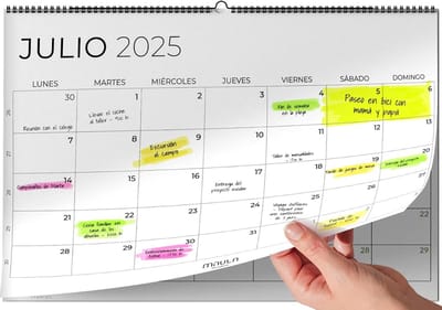 Wandkalender 2025-2026 - Familiekalender voor Thuis en Op Kantoor