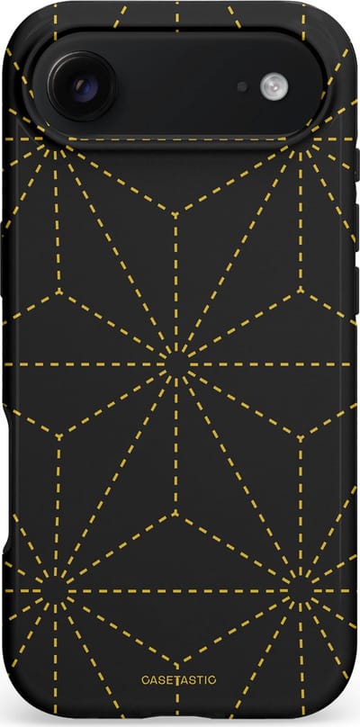 Casetastic hoesje geschikt voor Apple iPhone Air - MagSafe - Dubbellaagse bescherming - Vouwlijn - Fashion Case - Zwart