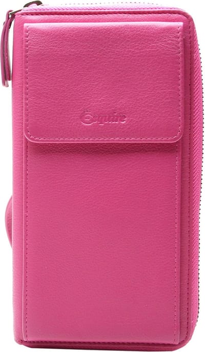 Esquire Leren Portemonnee Telefoontasje Peru Phone Wallet Bag Pink Paars