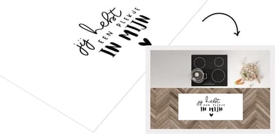 Keukenloper - Loper keuken - Spreuken - Vriend - Jij hebt een plekje in mijn hart - Quotes - 120x50 cm - Keukenloper vinyl