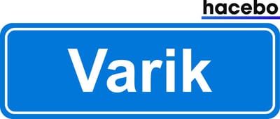 Hacebo - Plaatsnaam Sticker - 29x10 CM - Varik sticker - Verkeersborden sticker - grappige cadeaus - Varik