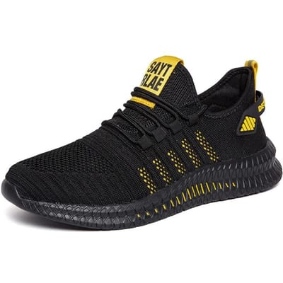Herenschoenen Vetersluiting Mesh Heren Casual Schoenen Lichtgewicht Comfortabele Wandelsneakers Tenis masculino Grote Maat 48 39 black