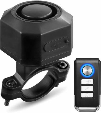 Fietsalarm met Afstandsbediening - Anti-diefstal Alarm - Voertuig Beveiligen - 110dB Vibratie Alarm - USB-C Oplaadbaar - Zwart