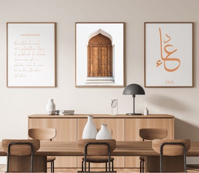Islam Poster Set van 3 stuks 50x70cm (zonder frame) - Islamitische Kunst aan de Muur - Wanddecoratie - Wall Art- Islamic wall art - Gepersonaliseerde posters