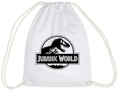 Jurassic World Klassiek Logo In Zwart Gymtas