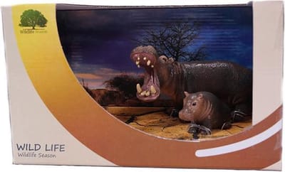 PIA Soft Toys - Nijlpaard in showbox - PVC - Wildlife - 12cm