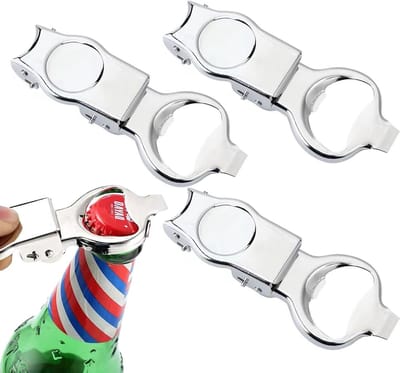 Opvouwbare bierflesopener set van 4, multifunctionele 2-in-1 opener en verzegelaar, ideaal voor picknick, camping en feesten