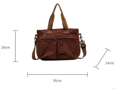 Minimalistische Multi Zakken Corduroy Schoudertassen voor Vrouwen - Waterafstotende Tote Tassen voor Werk en Reizen