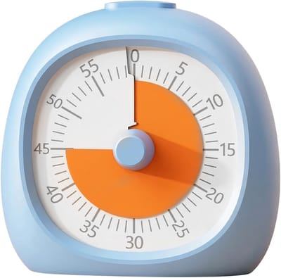 KZQ Visuele Timer 60 Minuten Countdown voor Kinderen - Nauwkeurige Keukentimer voor Huiswerk School Koken Blauw