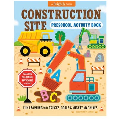 Construction Site Preschool Activity Book - Brightly