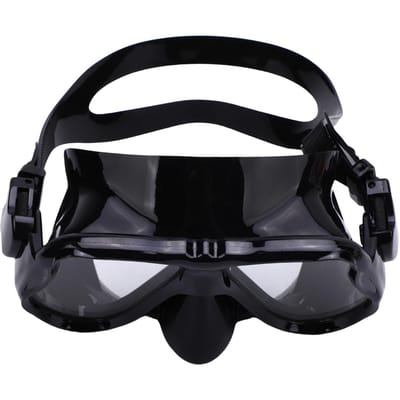 Zwembril met Neusbedekking Volwassenen 180 Graden Helder Zicht voor Snorkelen Duiken Zwembad Strand black