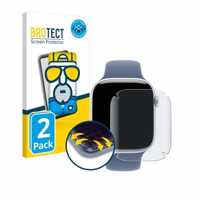 BROTECT - Screenprotector voor Apple Watch Series 10 (46 mm) - Folie Beschermfolie matte volledig dekking 2 Stuks