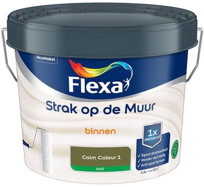 Flexa - Strak Op De Muur Binnen Mat - Calm Colour 1 - Mengverf - 2,5 L