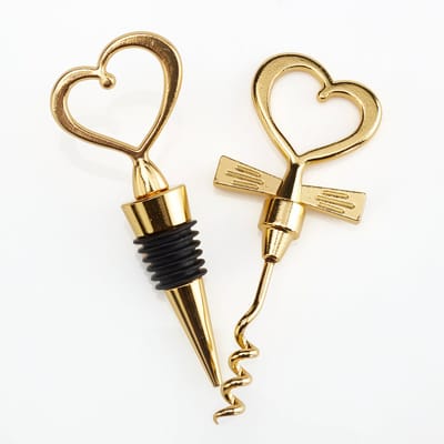 Kurkentrekker - Trekker - Kurken - Gold - Set - Wijnopener - Opener - Stopper - Cadeau - Wijn - Gift set - Cadeau bruiloft - Wijn accessoires - Wijnset - kurkentrekker wijn -