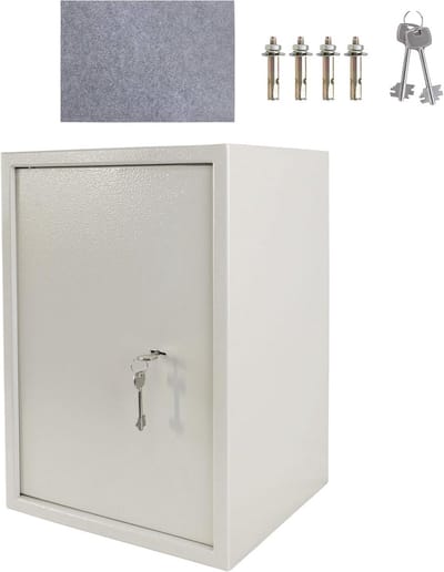 Meubelkluis met Dubbelbaardslot 35 x 50 x 31 cm - Veilig Bewaren van Documenten, Geld en Sieraden