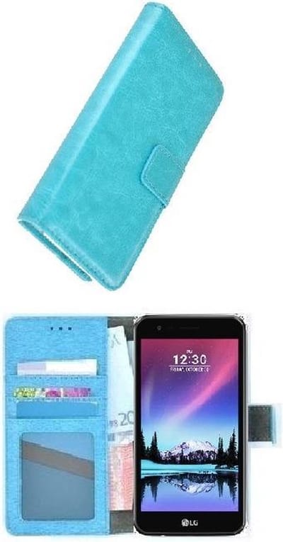 Geschikt voor LG K4 2017 Turquoise wallet bookcase portemonnee hoesje