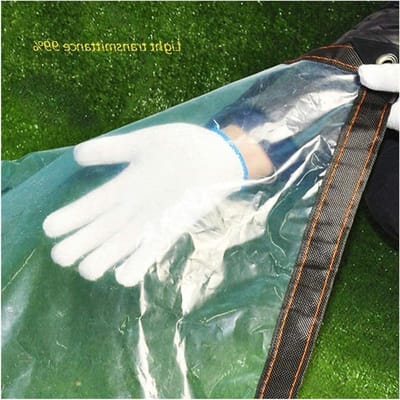 Tuinzeildoek PE - Transparant afdekzeil - Bescherming tegen weer - Hoge lichtdoorlatendheid - 2x2 meter - Helder