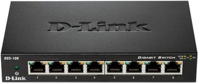 Netwerk Switch - 8 Poorten - Internet Verbinding - Gigabit Snelheid - 10/100/1000 Mbps - Zwart