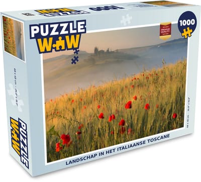 Puzzel Toscane - Rozen - Heuvels - Legpuzzel - Puzzel 1000 stukjes volwassenen