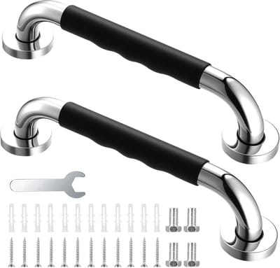 Dailygoods- Badkamerhandgrepen Roestvrij Staal - Antislip Handgrepen - Veiligheidsbeugel - Douchebeugel - Installatieaccessoires Inbegrepen - Ergonomisch Ontwerp - Steunrail