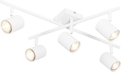 QAZQA jeana - Moderne Plafondlamp - 5 lichts - L 620 mm - Wit - Woonkamer | Slaapkamer | Keuken
