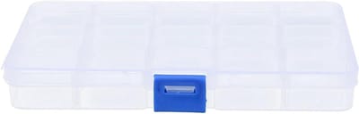 Opbergdoos Sieraden - Plastic Organizer - Kleine Onderdelen Sorteren - Verstelbare Vakjes - 17 x 10 cm - Transparant Wit