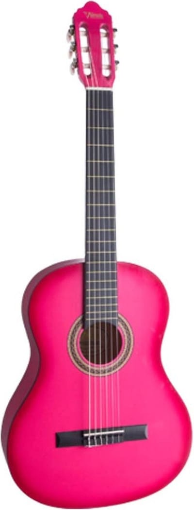 Valencia VC103PKS Klassieke Gitaar 3/4 Roze Hoogglans
