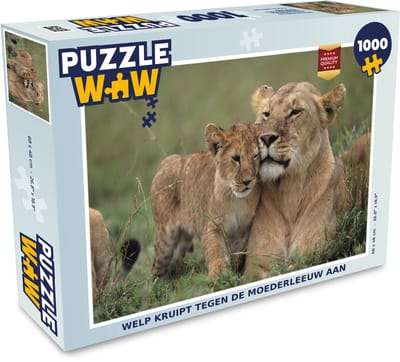 Puzzel Leeuw - Welp - Wild - Legpuzzel - Puzzel 1000 stukjes volwassenen