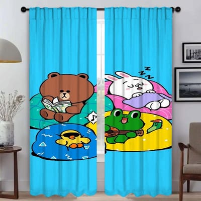 Elegante Kamergordijnen voor Woonkamer L-LINE Scheidingswand Home Interieur Gordijnen 2 Stuks Halloween Decoratie Raamgordijn Kind W50xH70cmx2pcs-CL