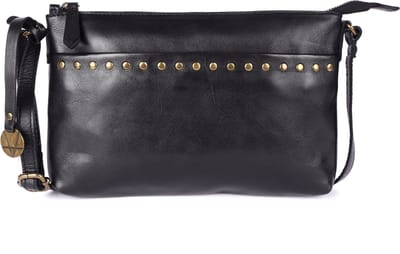 Echte Italiaanse Leren Boho Crossbody Schoudertas met Studs – Stijlvol, Duurzaam & Perfect voor Dagelijks Gebruik voor Dames