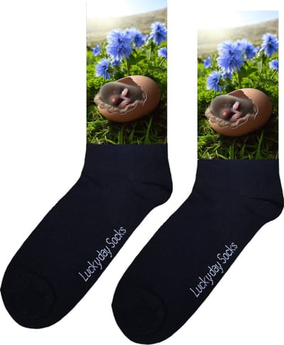 Mol - Opkikker - Grappige sokken - Valentijn cadeau - Verjaardag cadeau - Sint cadeau - Leuke sokken - Ei - Leuk cadeau - Vrolijke sokken - Cadeautje - Grappig cadeau - Kerstsokken - Vaderdag - Moederdag - Bloemen - Socks maken Happy - 37-44
