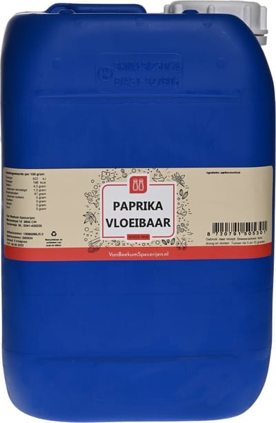 Van Beekum Specerijen - Paprika Vloeibaar 3300 CU - Jerrycan 5 KG