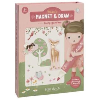Little Dutch magneetset Rosa Fairy Garden - complete set - cadeautip - creatief speelgoed