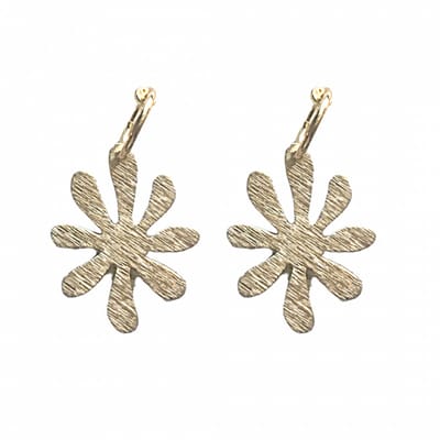 Klem oorbellen- Goudkleurig -geborsteld - blad - geen gaatje- Charme Bijoux