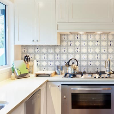 Muurstickers - Zelfklevende tegelmuurstickers voor keuken en badkamer - 60 Delft Texel tegelstickers - 60 stickers 15x15cm