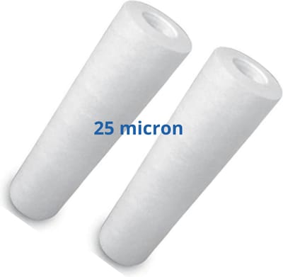 2 x waterfiltercartridge - sedimentfilter vervangpatroon - 25 micron - vuilfilter