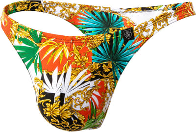 TOF Paris Baroque Swim Thong Orange - MAAT S - Heren Zwemstring - Zwem String voor Man - Mannen Thong
