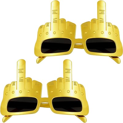 Creatieve Handvormige Zonnebrillen Set van 2 voor Volwassenen en Kinderen, Ideaal voor Feestjes, Carnaval en Halloween, Perfect voor Selfies en Verkleedpartijen