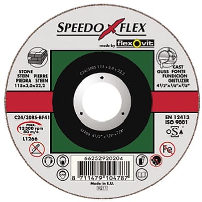 Speedoflex doorslijpschijf SP C24/30RS 230x3x22.2 BF41 steen