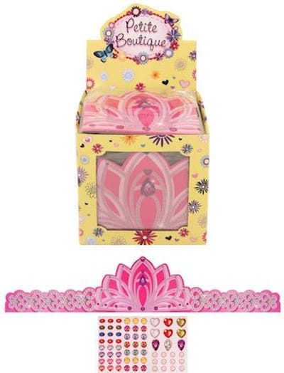 84 Stuks - Verstelbare Kartonnen Princes Kroon - In Traktatiebox - Uitdeelcadeautjes - Traktatie voor kinderen - Meisjes kroon