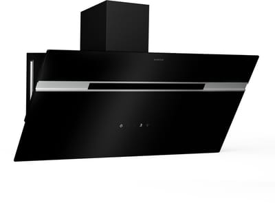 Klarstein Afzuigkap Alina 90 - 600 m³/u, Touchpaneel, LED-Achtergrondverlichting, Energieklasse A, Stil 69 dB, Afzuigkap voor Keuken, 90 cm, Zwart - 3 Standen - Dampkap - Wasemkap - Kookplaatafzuiging