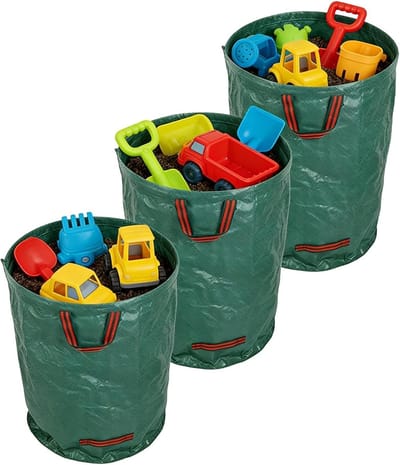 Gras- en Bladzakken - Tuinafvalzakken Opbergzakken - Tuin Opruimen - Verstevigde Draaghendels - 72 Gallon - Groen