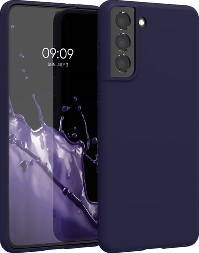 kwmobile telefoonhoesje geschikt voor Samsung Galaxy S21 - Hoesje voor smartphone - Back cover in deep ocean
