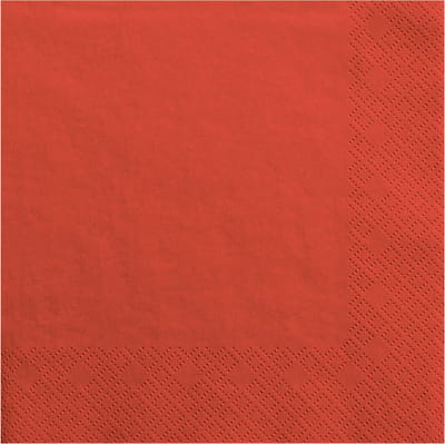 PartyDeco - Servetten - rood 20 stuks