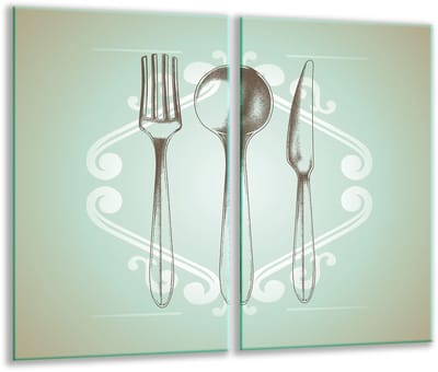 TMK ArtDeko - Snijplank - Glas - 2x 30x52 cm - Beschermend