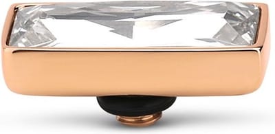 Melano Twisted Rectangle Steentje Crystal | Rosé